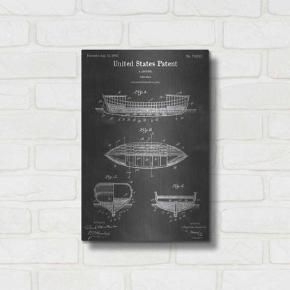 Luxe Metal Art 'Lifeboat Vintage Patent Blueprint' by Epic Portfolio, Metal Wall Art,12x16