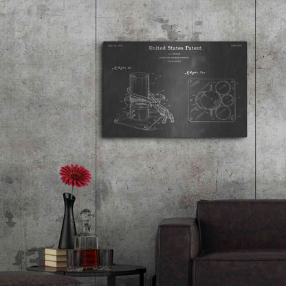 Luxe Metal Art 'Marine Vintage Patent Blueprint' by Epic Portfolio, Metal Wall Art,36x24