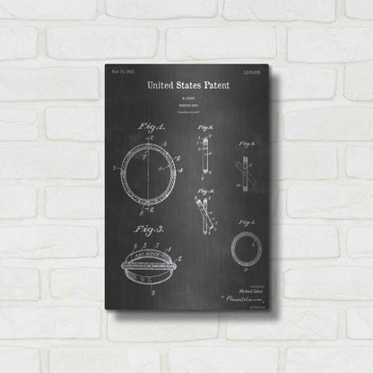 Luxe Metal Art 'Wedding Ring Vintage Patent Blueprint' by Epic Portfolio, Metal Wall Art,12x16