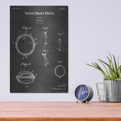 Luxe Metal Art 'Wedding Ring Vintage Patent Blueprint' by Epic Portfolio, Metal Wall Art,12x16