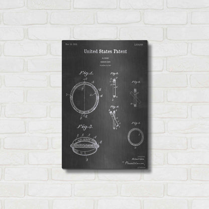 Luxe Metal Art 'Wedding Ring Vintage Patent Blueprint' by Epic Portfolio, Metal Wall Art,16x24