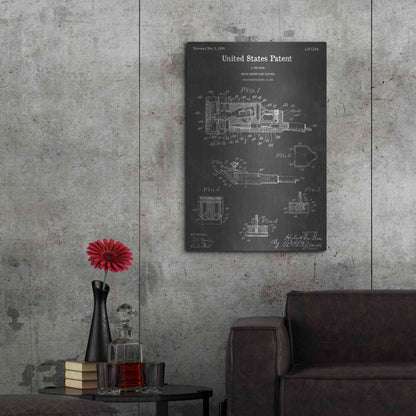 Luxe Metal Art 'Motor Hair Clipper Vintage Patent Blueprint' by Epic Portfolio, Metal Wall Art,24x36