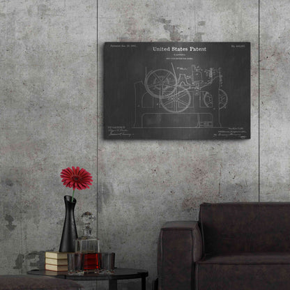 Luxe Metal Art 'Weft Vintage Patent Blueprint' by Epic Portfolio, Metal Wall Art,36x24