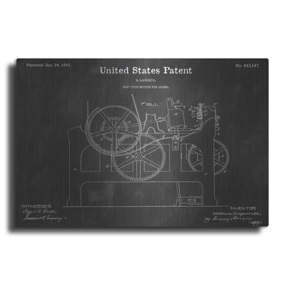 Luxe Metal Art 'Weft Vintage Patent Blueprint' by Epic Portfolio, Metal Wall Art