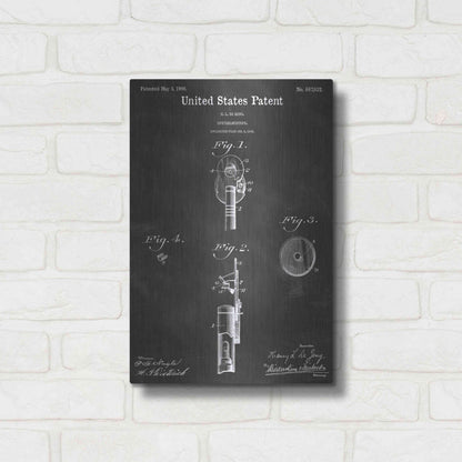 Luxe Metal Art 'Ophthalmoscope Vintage Patent Blueprint' by Epic Portfolio, Metal Wall Art,12x16