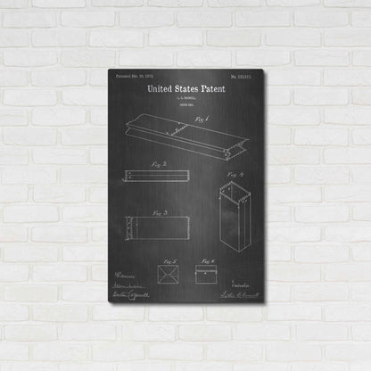 Luxe Metal Art 'Paper Bag Vintage Patent Blueprint' by Epic Portfolio, Metal Wall Art,24x36