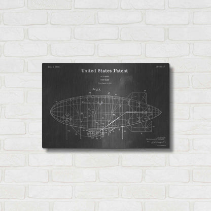 Luxe Metal Art 'Pony Blimp Vintage Patent Blueprint' by Epic Portfolio, Metal Wall Art,24x16