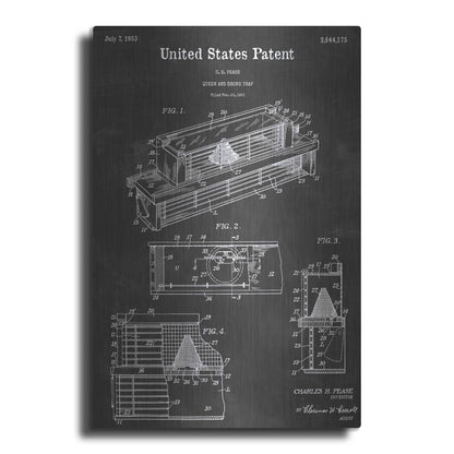 Luxe Metal Art 'Queen And Drone Vintage Patent Blueprint' by Epic Portfolio, Metal Wall Art