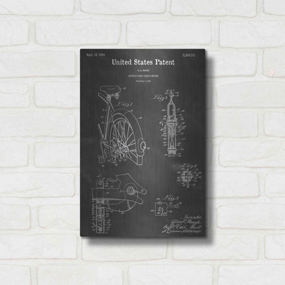 Luxe Metal Art 'Stop Light Vintage Patent Blueprint' by Epic Portfolio, Metal Wall Art,12x16