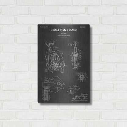 Luxe Metal Art 'Stop Light Vintage Patent Blueprint' by Epic Portfolio, Metal Wall Art,16x24