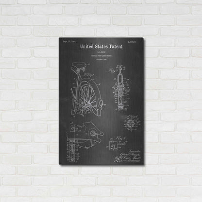 Luxe Metal Art 'Stop Light Vintage Patent Blueprint' by Epic Portfolio, Metal Wall Art,24x36