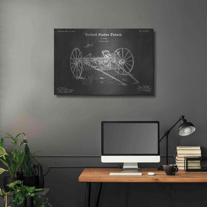 Luxe Metal Art 'Sulky Vintage Patent Blueprint' by Epic Portfolio, Metal Wall Art,36x24