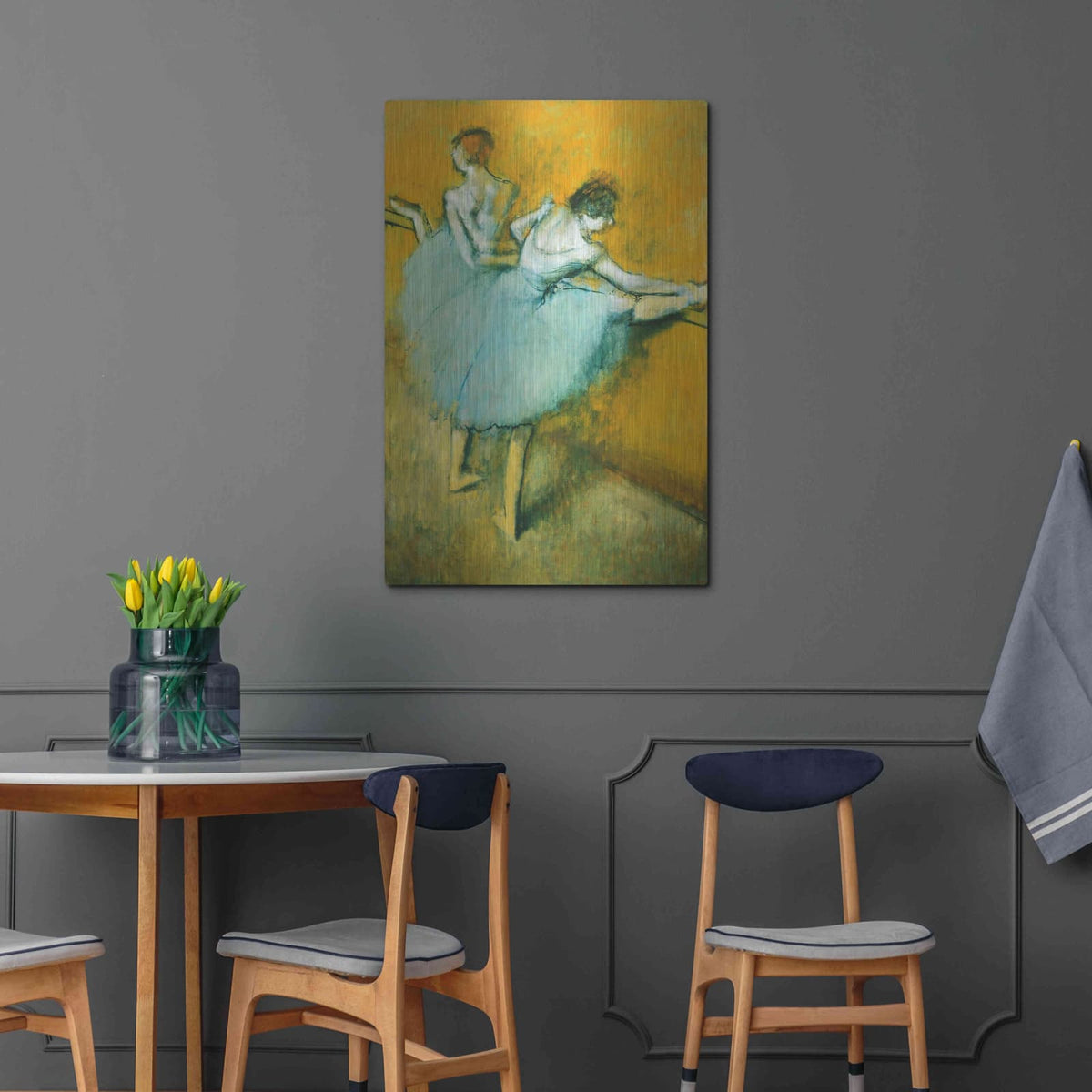 'Dancers at the Barre' by Edgar Degas – Metal Wall Art, 24x36 room view