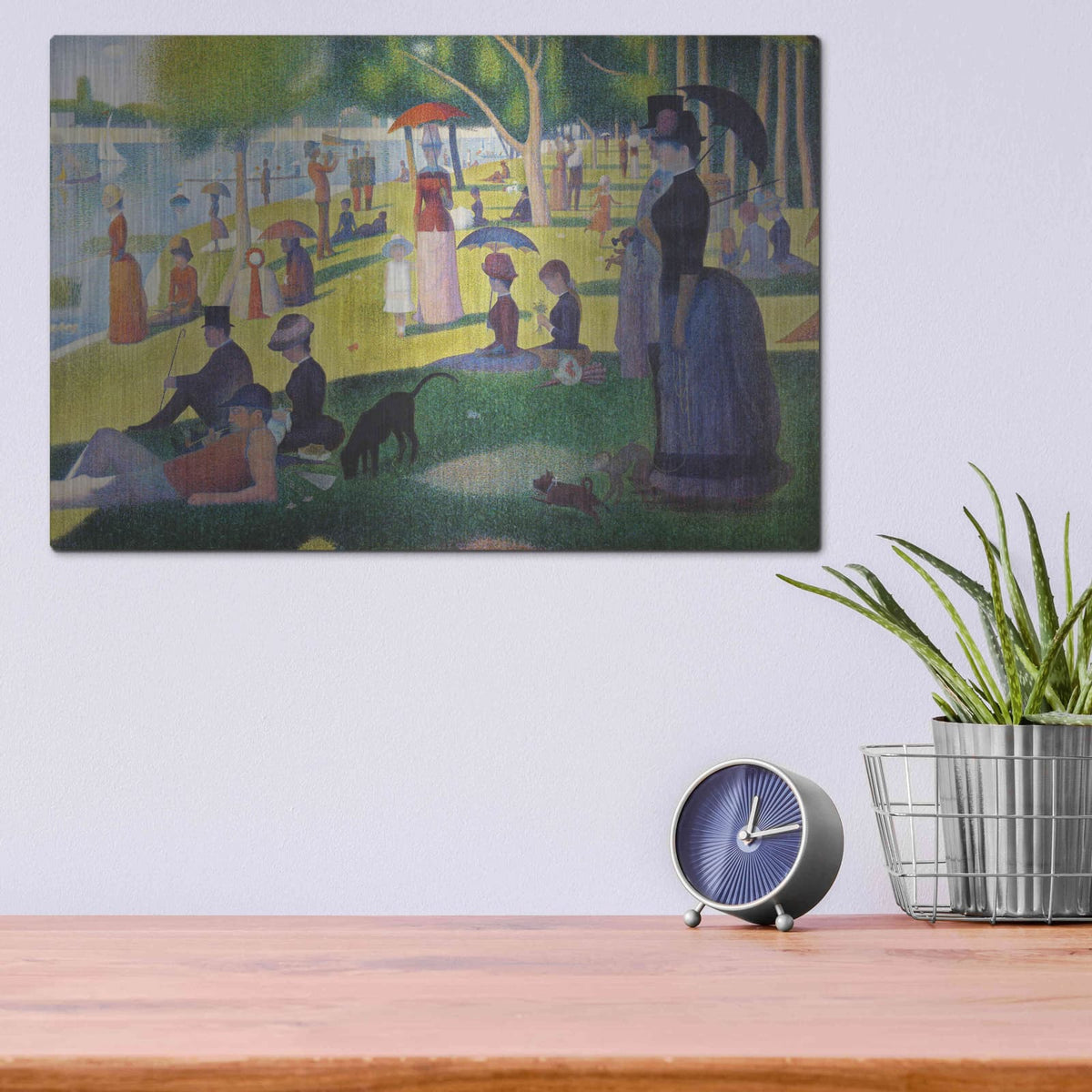 'A Sunday on La Grande Jatte' by Georges Seurat – Metal Wall Art, 16x12 room view