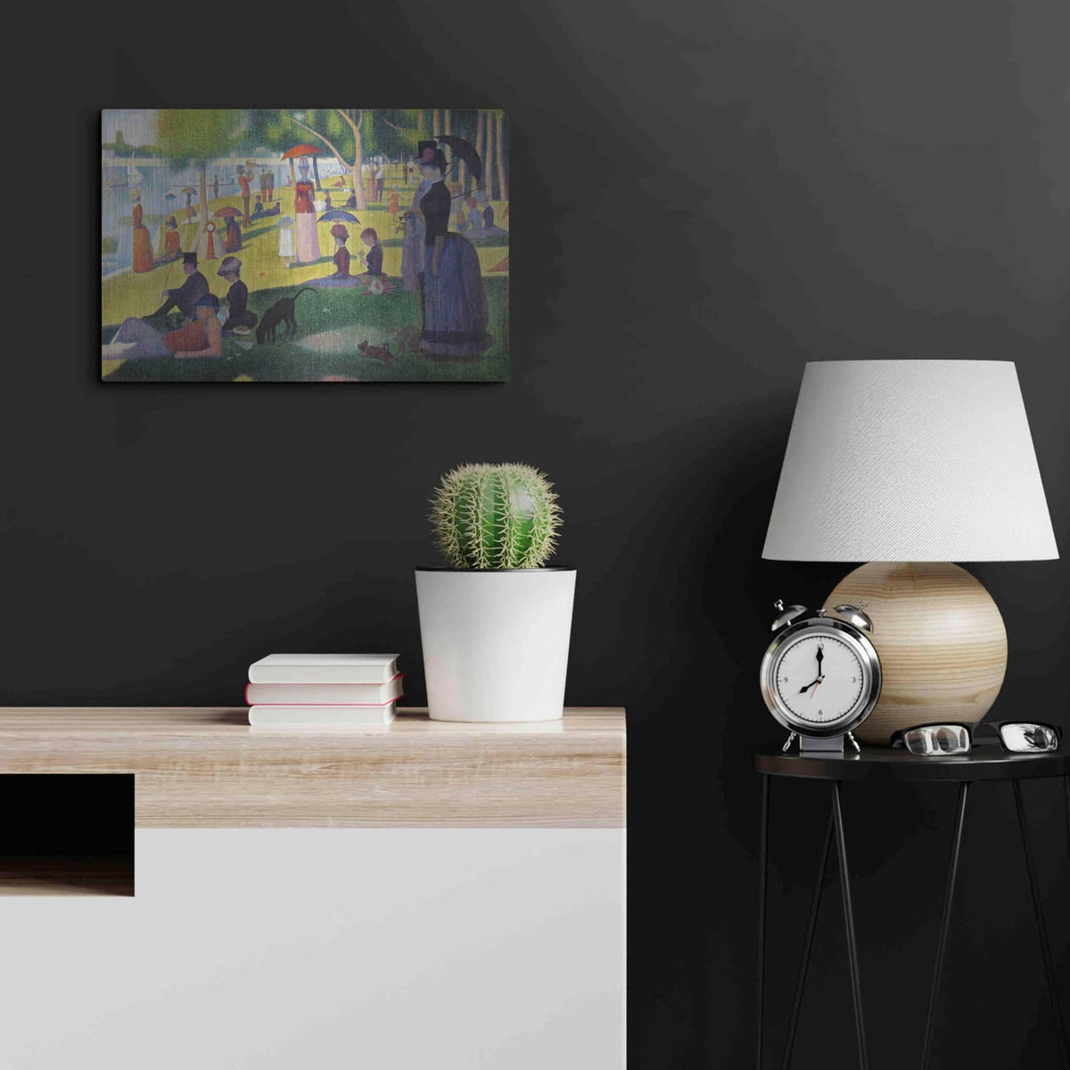 'A Sunday on La Grande Jatte' by Georges Seurat – Metal Wall Art, 24x16 room view