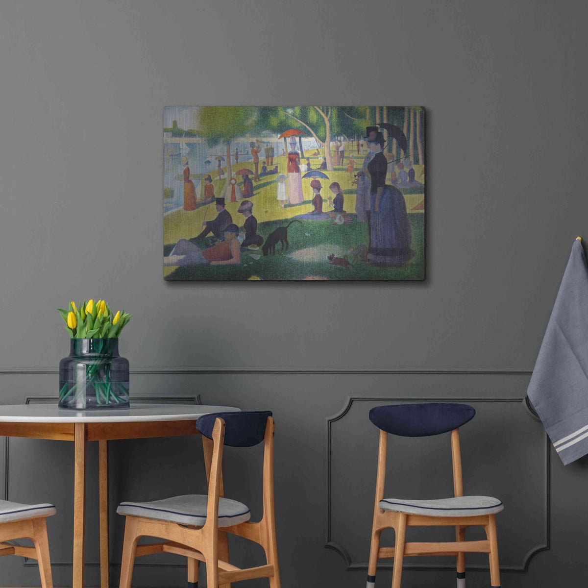 'A Sunday on La Grande Jatte' by Georges Seurat – Metal Wall Art, 36x24 room view