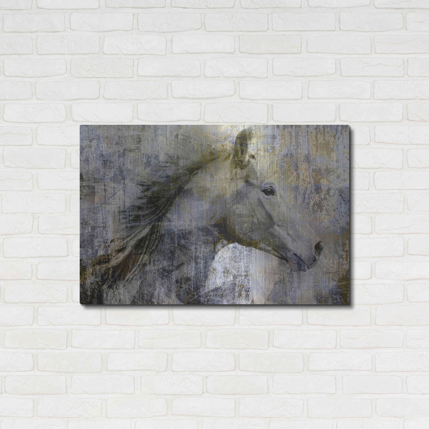 Luxe Metal Art 'Vintage Horse,' Metal Wall Art,36x24