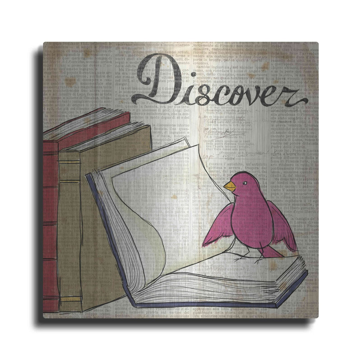 'Bird Inspiration Discover' by Elyse DeNeige – Metal Wall Art