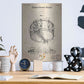 Luxe Metal Art 'Snare Drum Blueprint Patent Parchment,' Metal Wall Art,12x16