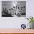 'Copenhagen Poster Black And White' by Linda Woods – Metal Wall Art, 16x12 room view