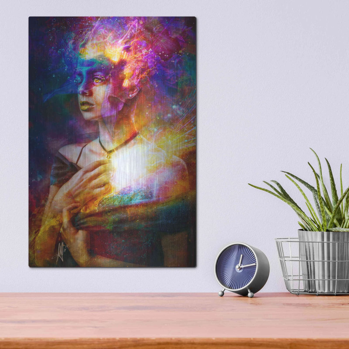 'Iridiscent Catharsis' by Mario Sanchez Nevado – Metal Wall Art, 12x16 room view