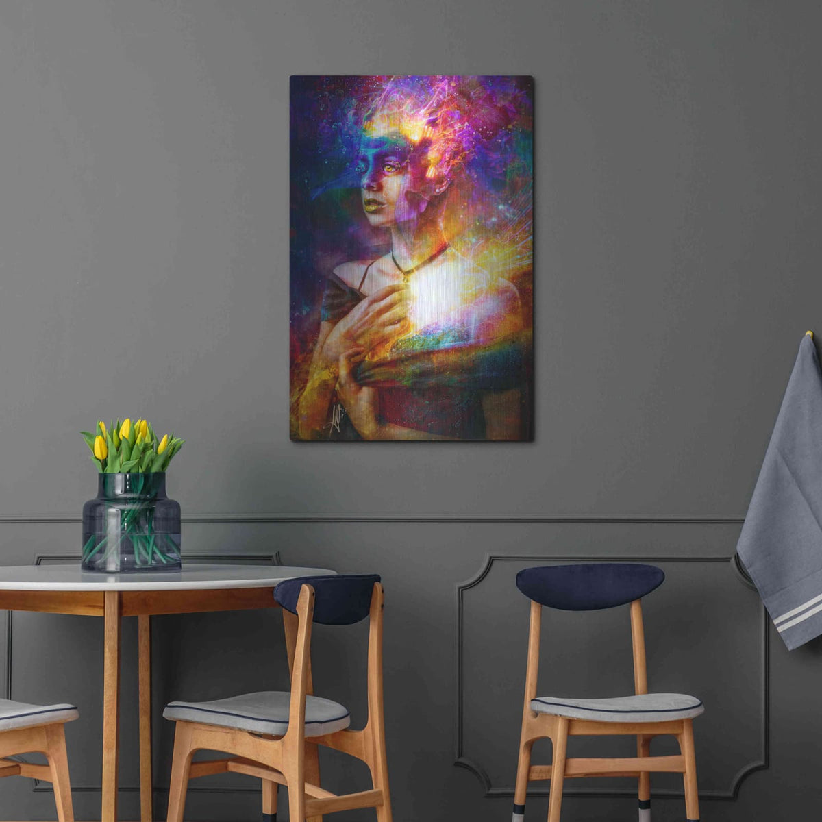 'Iridiscent Catharsis' by Mario Sanchez Nevado – Metal Wall Art, 24x36 room view