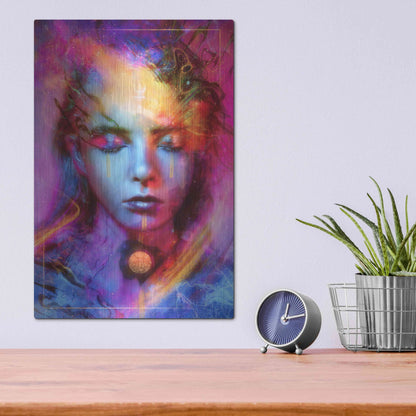 Luxe Metal Art 'Neptunian Metanoia' by Mario Sanchez Nevado Metal Wall Art,12x16