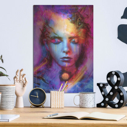 Luxe Metal Art 'Neptunian Metanoia' by Mario Sanchez Nevado Metal Wall Art,12x16