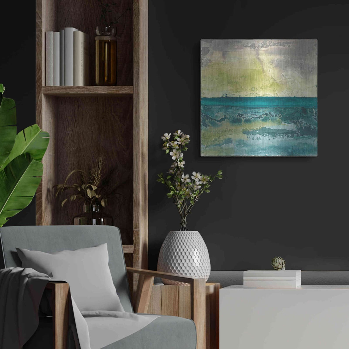 'Beyond The Horizon I' by Chris Paschke – Metal Wall Art, 24x24 room view