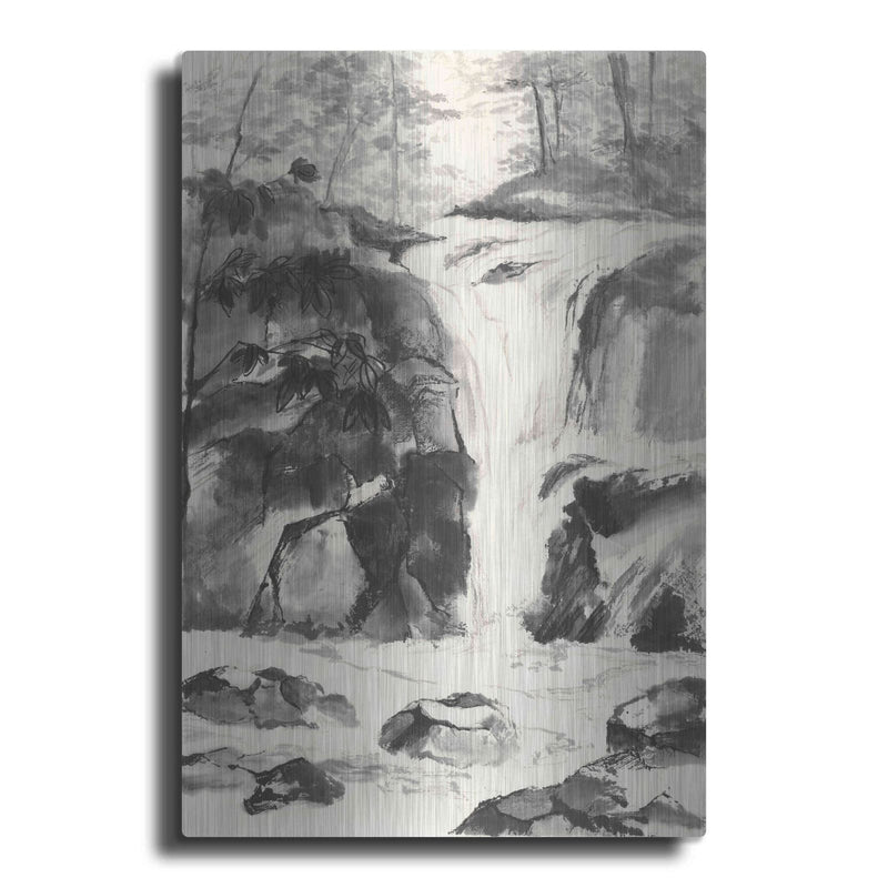 'Sumi Waterfall IV' by Chris Paschke – Metal Wall Art