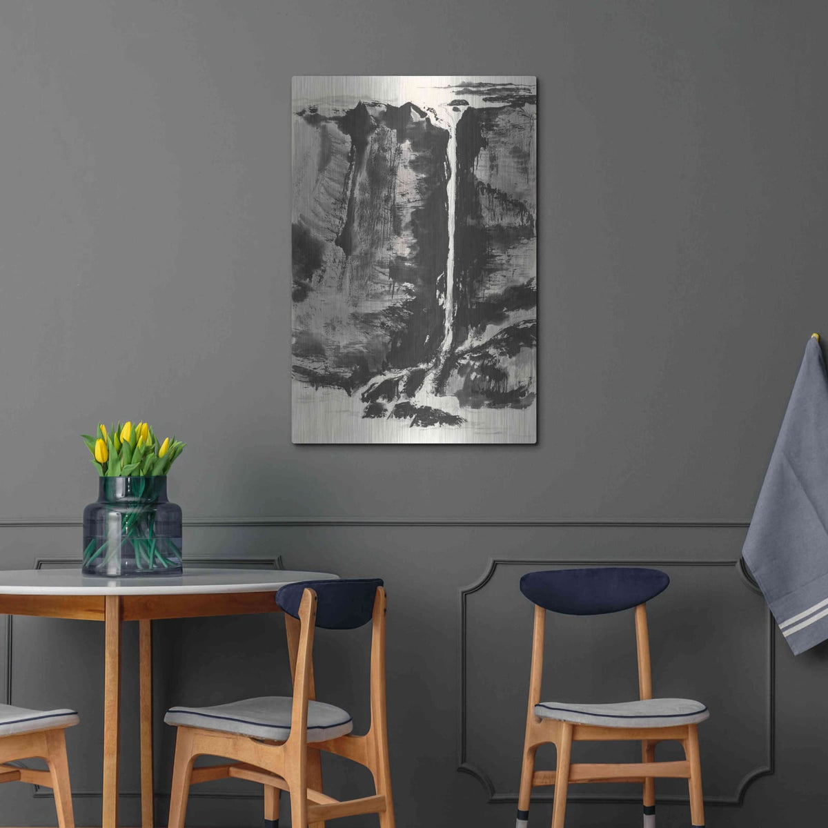 'Sumi Waterfall View III' by Chris Paschke – Metal Wall Art, 24x36 room view