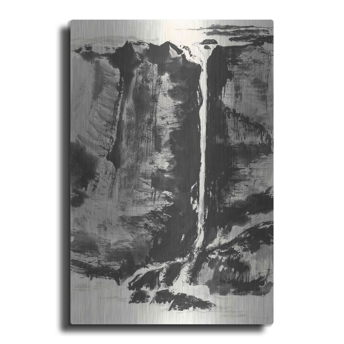 'Sumi Waterfall View III' by Chris Paschke – Metal Wall Art