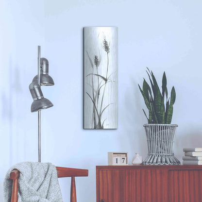 Luxe Metal Art 'Wild Grass I' by Chris Paschke, Metal Wall Art,12x36