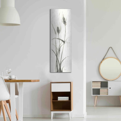 Luxe Metal Art 'Wild Grass I' by Chris Paschke, Metal Wall Art,16x48