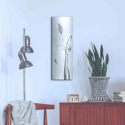 Luxe Metal Art 'Wild Grass II' by Chris Paschke, Metal Wall Art,12x36