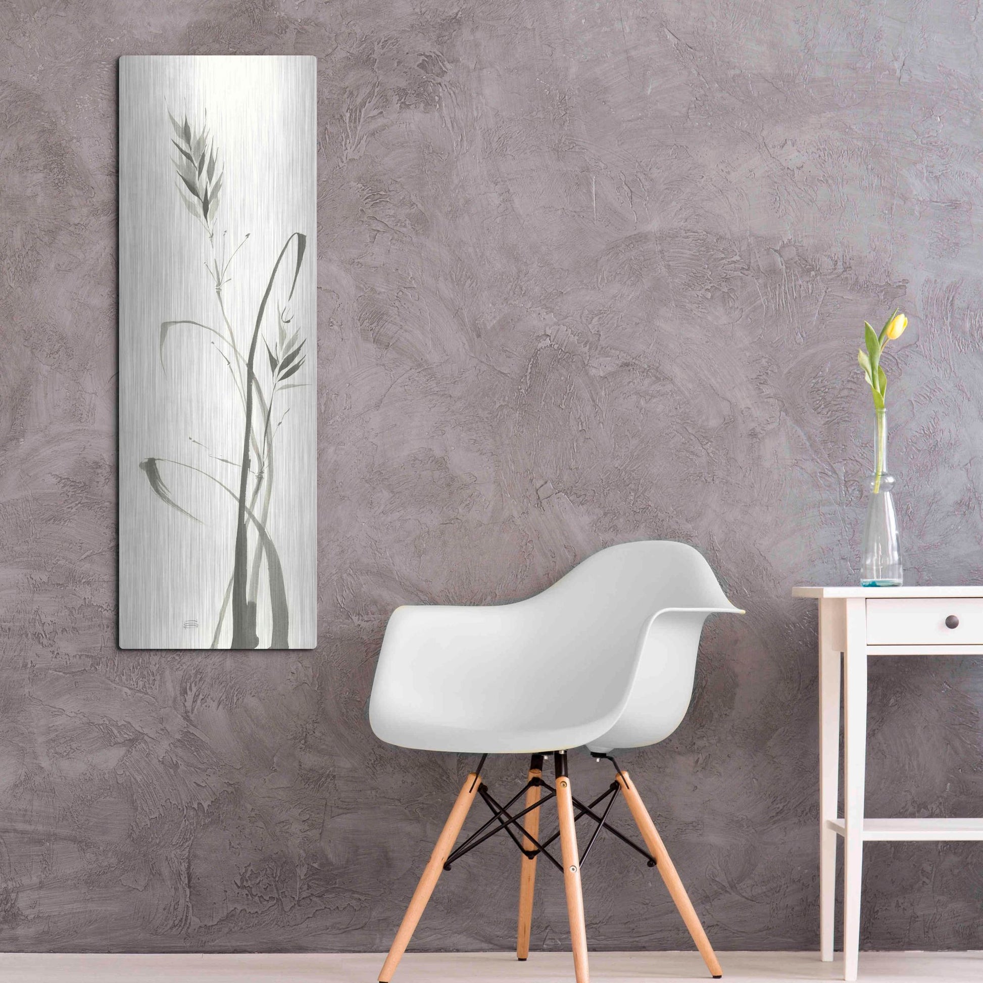 Luxe Metal Art 'Wild Grass II' by Chris Paschke, Metal Wall Art,16x48
