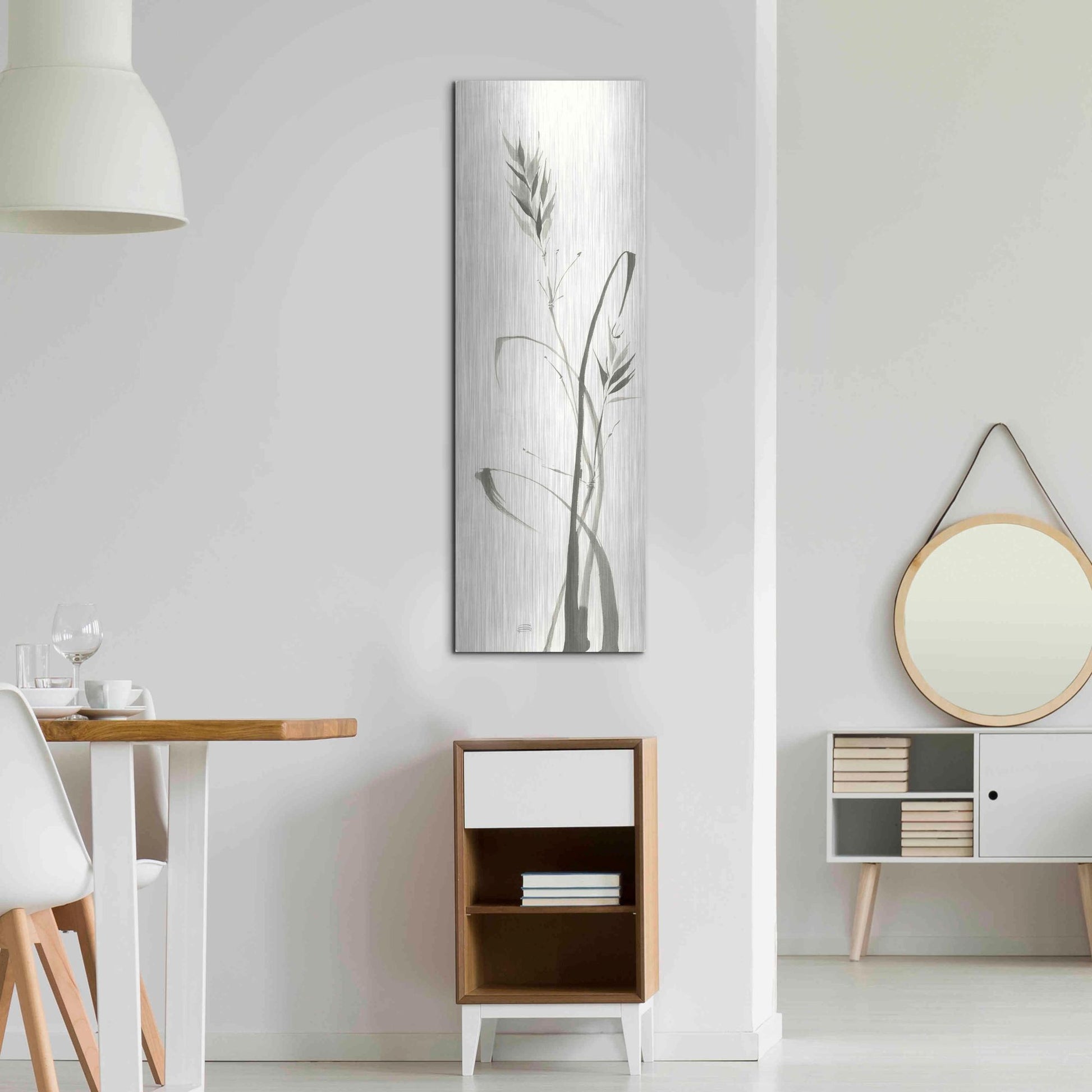 Luxe Metal Art 'Wild Grass II' by Chris Paschke, Metal Wall Art,16x48