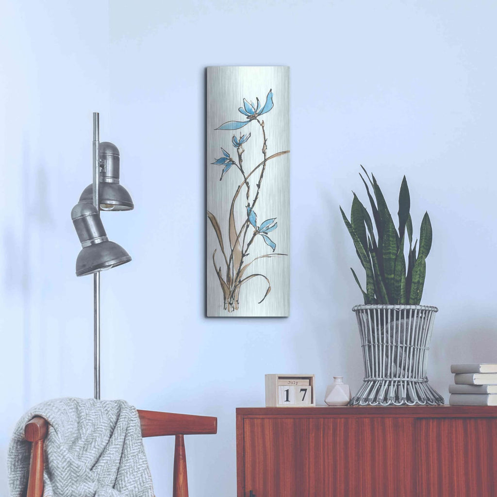 'Spring Orchids I' by Chris Paschke – Metal Wall Art, 12x36 room view