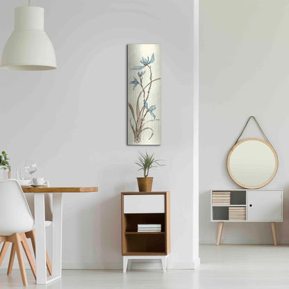 Luxe Metal Art 'Spring Orchids I' by Chris Paschke, Metal Wall Art,12x36