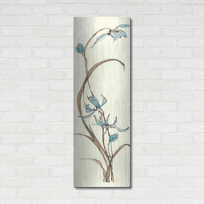 Luxe Metal Art 'Spring Orchids II' by Chris Paschke, Metal Wall Art,16x48