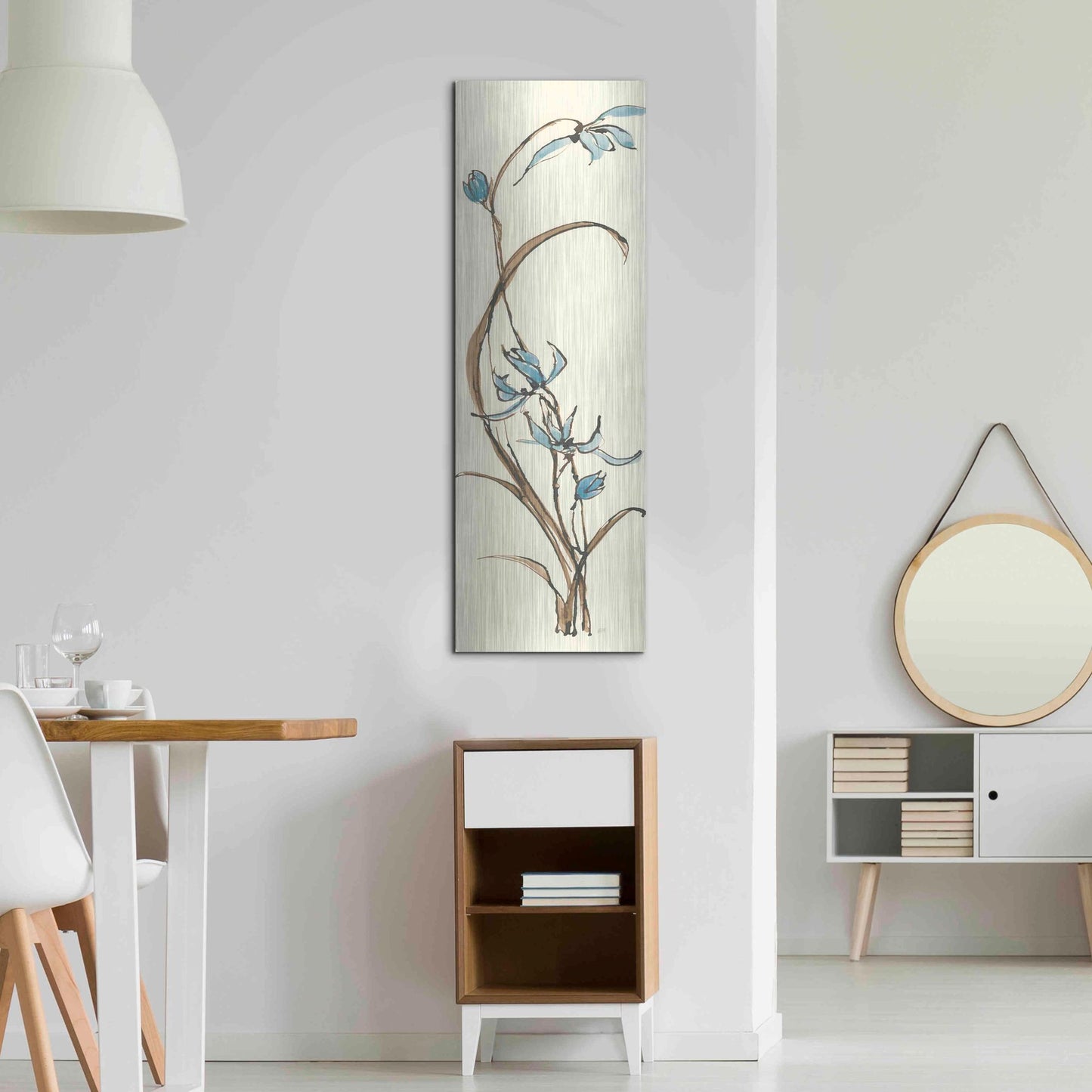 Luxe Metal Art 'Spring Orchids II' by Chris Paschke, Metal Wall Art,16x48