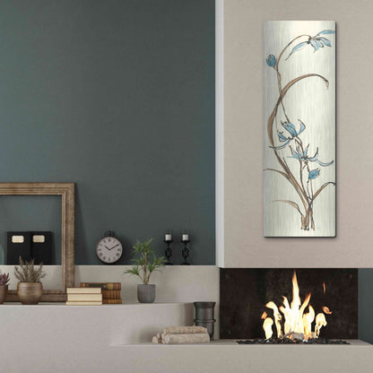 Luxe Metal Art 'Spring Orchids II' by Chris Paschke, Metal Wall Art,16x48