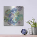'Gold Edged Roses I' by Chris Paschke – Metal Wall Art, 12x12 room view