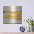 'Mist and Gold I' by Chris Paschke – Metal Wall Art, 12x12 room view