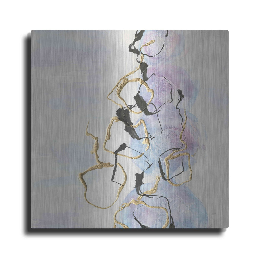 'Abstract Lines On Pastel I' by Chris Paschke – Metal Wall Art