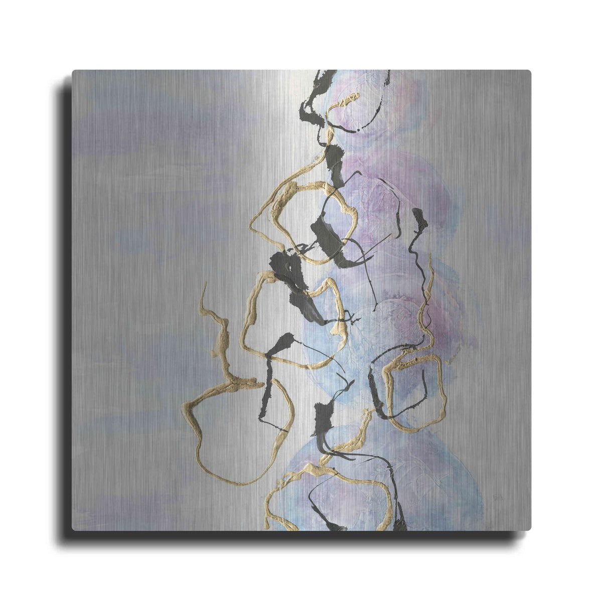 'Abstract Lines On Pastel I' by Chris Paschke – Metal Wall Art