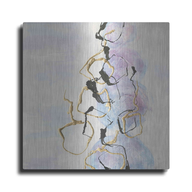 'Abstract Lines On Pastel I' by Chris Paschke – Metal Wall Art