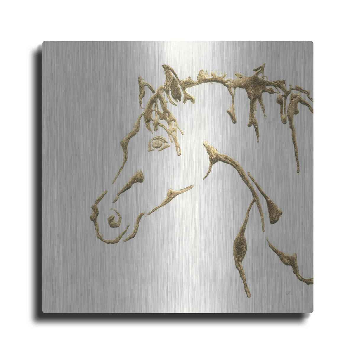 'Gilded Cowpony' by Chris Paschke – Metal Wall Art