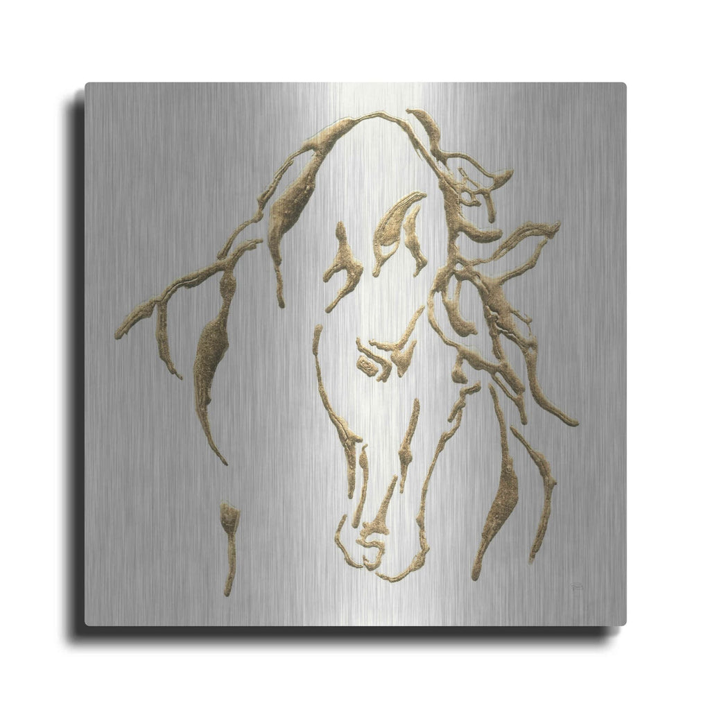 'Gilded Stallion' by Chris Paschke – Metal Wall Art