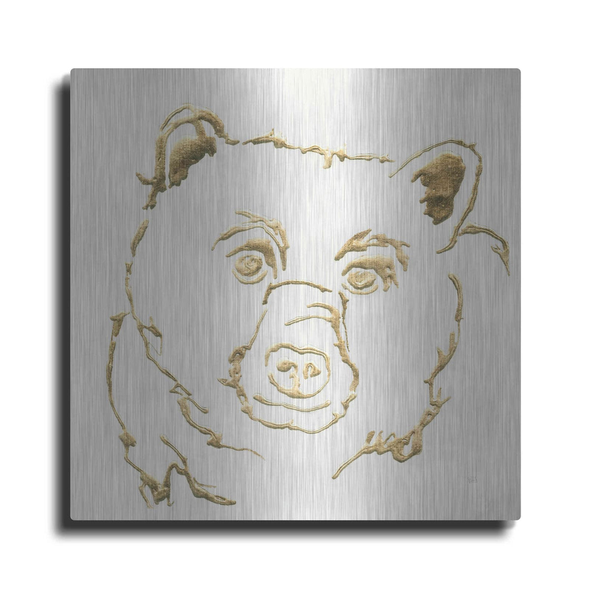 'Gilded Black Bear' by Chris Paschke – Metal Wall Art